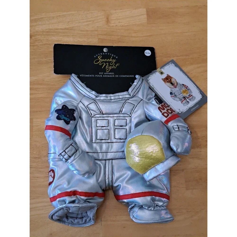 Spooky Night Astronaut Dog Costume NWT Size Medium